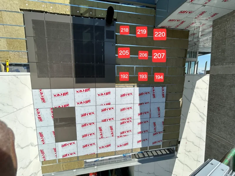 Pier West facade installation